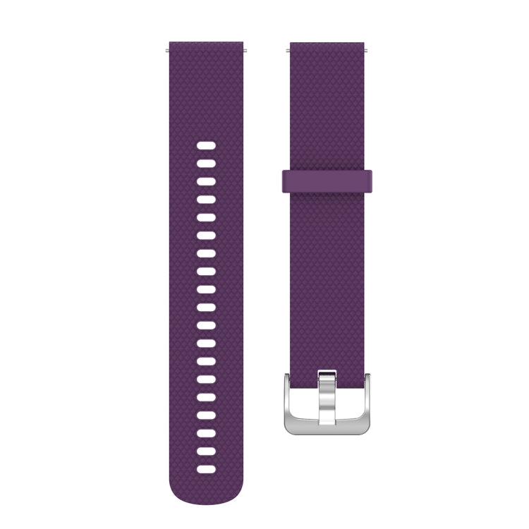 22mm Texture Silicone Wrist Strap Watch Band for Fossil Gen 5 Carlyle, Gen 5 Julianna, Gen 5 Garrett, Gen 5 Carlyle HR (Dark Purple) - Watch Bands by buy2fix | Online Shopping UK | buy2fix