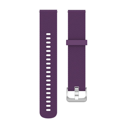 22mm Texture Silicone Wrist Strap Watch Band for Fossil Gen 5 Carlyle, Gen 5 Julianna, Gen 5 Garrett, Gen 5 Carlyle HR (Dark Purple) - Watch Bands by buy2fix | Online Shopping UK | buy2fix