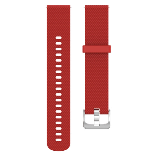 22mm Texture Silicone Wrist Strap Watch Band for Fossil Gen 5 Carlyle, Gen 5 Julianna, Gen 5 Garrett, Gen 5 Carlyle HR (Red) - Watch Bands by buy2fix | Online Shopping UK | buy2fix