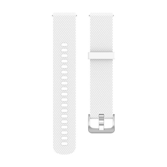 22mm Texture Silicone Wrist Strap Watch Band for Fossil Gen 5 Carlyle, Gen 5 Julianna, Gen 5 Garrett, Gen 5 Carlyle HR (White) - Watch Bands by buy2fix | Online Shopping UK | buy2fix