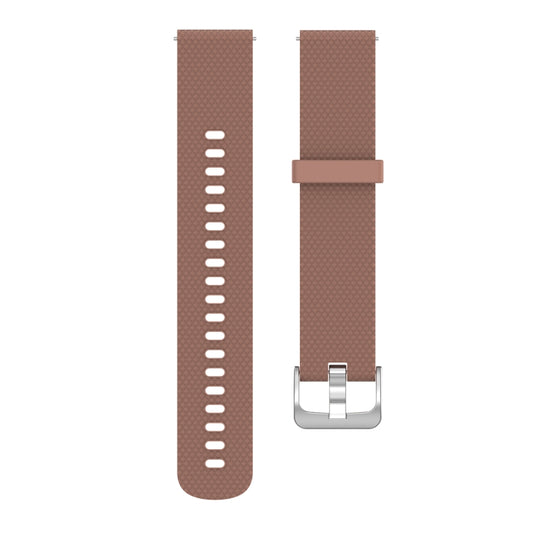 22mm Texture Silicone Wrist Strap Watch Band for Fossil Hybrid Smartwatch HR, Male Gen 4 Explorist HR, Male Sport (Brown) - Watch Bands by buy2fix | Online Shopping UK | buy2fix
