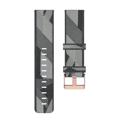 23mm Stripe Weave Nylon Wrist Strap Watch Band for Fitbit Versa 2, Fitbit Versa, Fitbit Versa Lite, Fitbit Blaze(Grey) - Watch Bands by buy2fix | Online Shopping UK | buy2fix