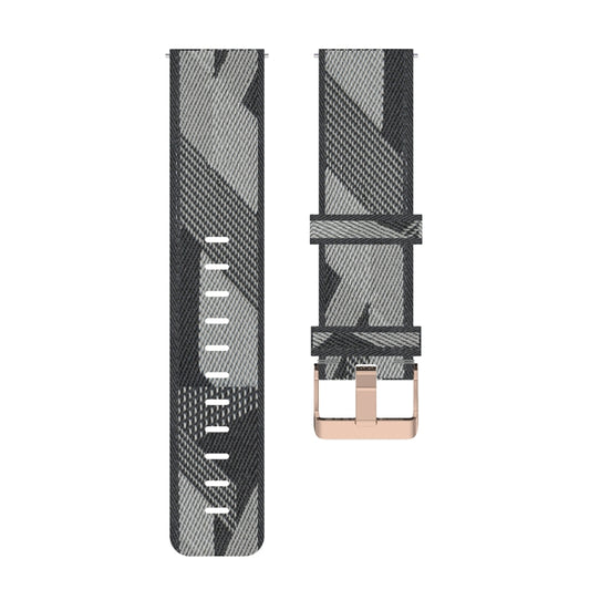 23mm Stripe Weave Nylon Wrist Strap Watch Band for Fitbit Versa 2, Fitbit Versa, Fitbit Versa Lite, Fitbit Blaze(Grey) - Watch Bands by buy2fix | Online Shopping UK | buy2fix