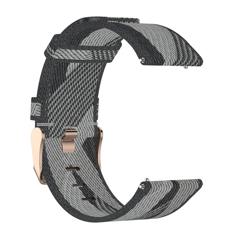 23mm Stripe Weave Nylon Wrist Strap Watch Band for Fitbit Versa 2, Fitbit Versa, Fitbit Versa Lite, Fitbit Blaze(Grey) - Watch Bands by buy2fix | Online Shopping UK | buy2fix
