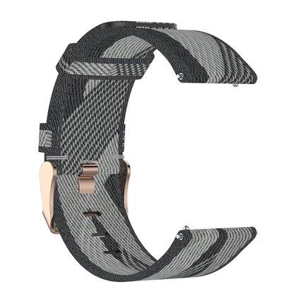 23mm Stripe Weave Nylon Wrist Strap Watch Band for Fitbit Versa 2, Fitbit Versa, Fitbit Versa Lite, Fitbit Blaze(Grey) - Watch Bands by buy2fix | Online Shopping UK | buy2fix