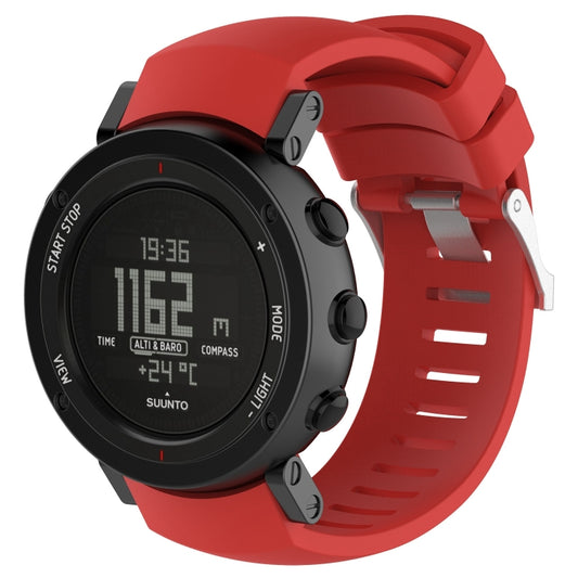 Silicone  Watch Band for SUUNTO Core ALU Black(Red) -  by buy2fix | Online Shopping UK | buy2fix