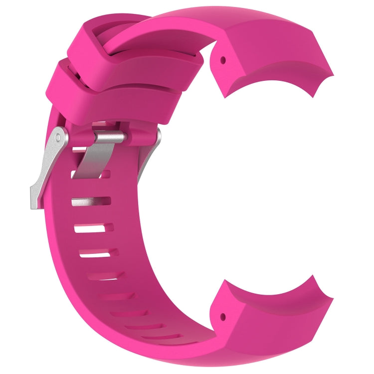 Silicone  Watch Band for SUUNTO Core ALU Black(Rose Red) -  by buy2fix | Online Shopping UK | buy2fix