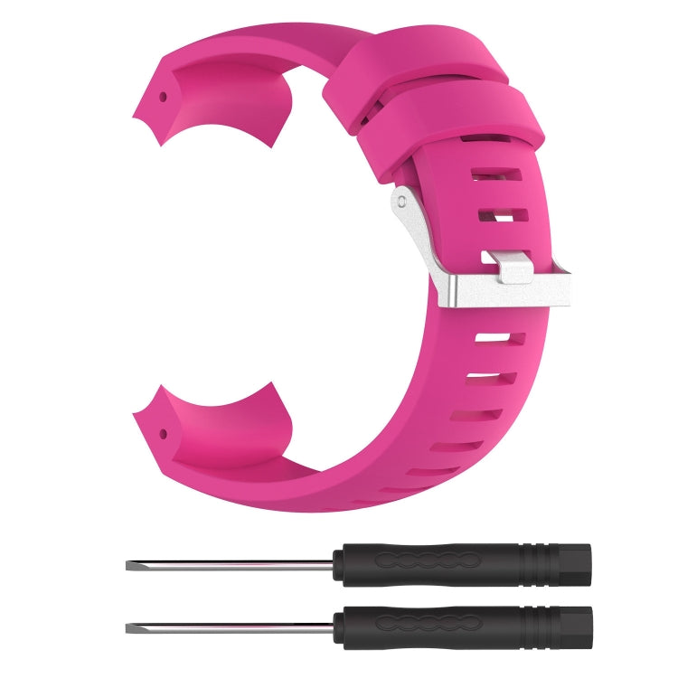 Silicone  Watch Band for SUUNTO Core ALU Black(Rose Red) -  by buy2fix | Online Shopping UK | buy2fix