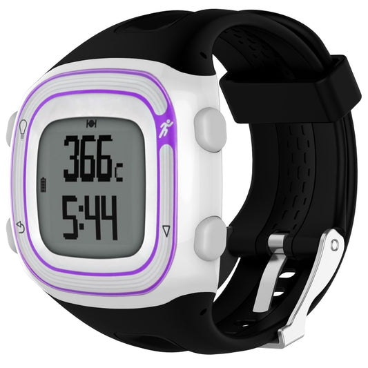 Male Style Silicone Sport Watch Band for Garmin Forerunner 10 / 15(Black) - Watch Bands by buy2fix | Online Shopping UK | buy2fix