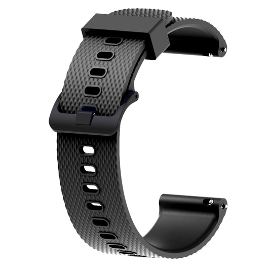 Silicone Sport Watch Band for Garmin Vivoactive 3 20mm(Black) - Watch Bands by buy2fix | Online Shopping UK | buy2fix