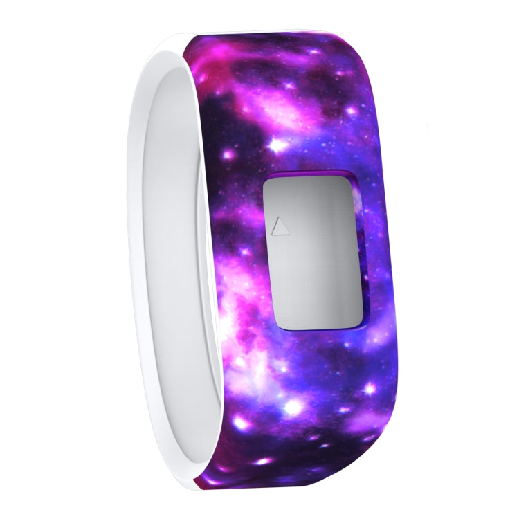 Nebula Pattern Silicone Sport Watch Band for Garmin Vivofit JR, Size: Large(Purple) - Watch Bands by buy2fix | Online Shopping UK | buy2fix