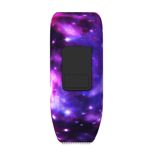 Nebula Pattern Silicone Sport Watch Band for Garmin Vivofit JR, Size: Large(Purple) - Watch Bands by buy2fix | Online Shopping UK | buy2fix