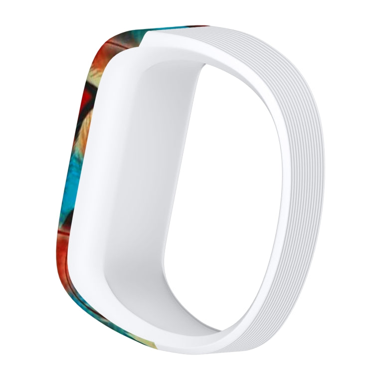 Colourful Feathers Pattern Silicone Sport Watch Band for Garmin Vivofit JR, Size: Small(Colour) - Watch Bands by buy2fix | Online Shopping UK | buy2fix
