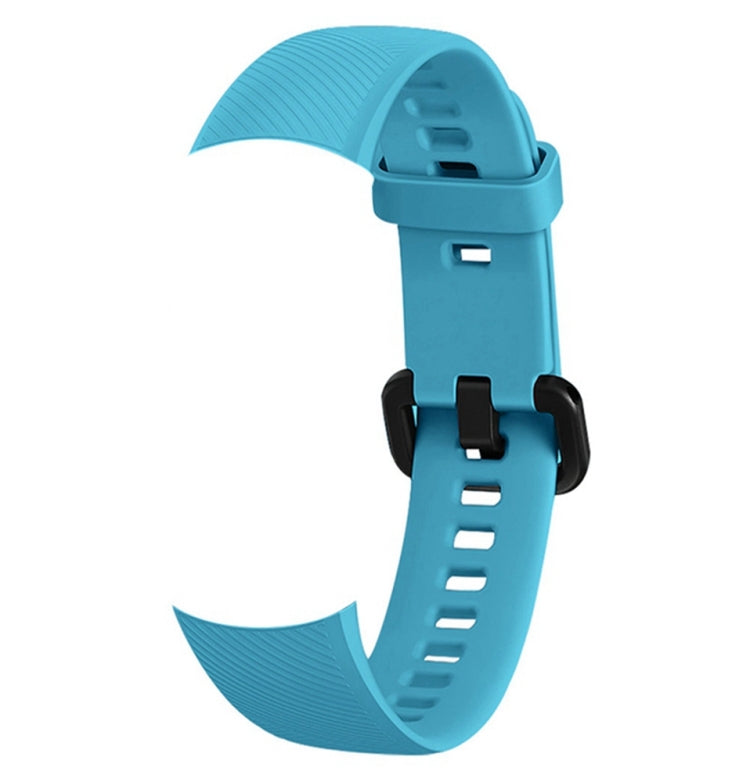 Solid Color Silicone Watch Band for Huawei Honor Band 4(Blue) by buy2fix