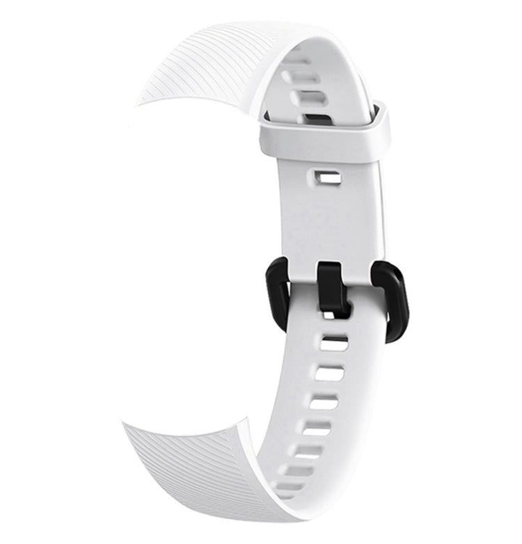 Solid Color Silicone Watch Band for Huawei Honor Band 4(White) by buy2fix
