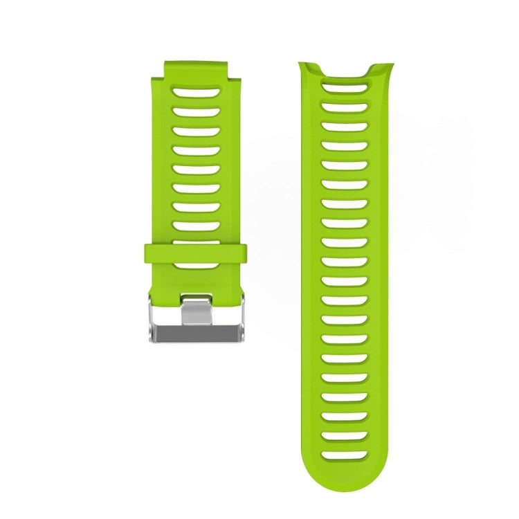 Solid Color Silicone Watch Band for Garmin Forerunner 910XT(Green) - Watch Bands by buy2fix | Online Shopping UK | buy2fix