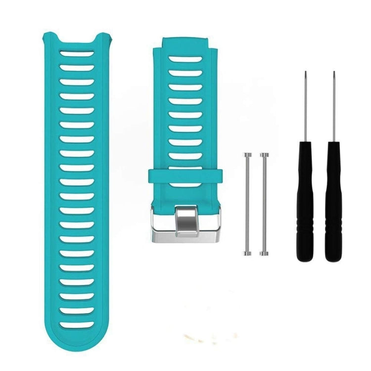 Solid Color Silicone Watch Band for Garmin Forerunner 910XT(Mint Green) - Watch Bands by buy2fix | Online Shopping UK | buy2fix