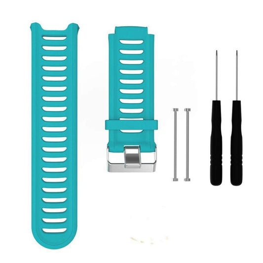 Solid Color Silicone Watch Band for Garmin Forerunner 910XT(Mint Green) - Watch Bands by buy2fix | Online Shopping UK | buy2fix