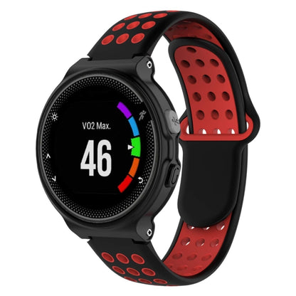 Double Colour Silicone Sport Watch Band for Garmin Forerunner 220 / Approach S5 / S20(Black Red) - Watch Bands by buy2fix | Online Shopping UK | buy2fix