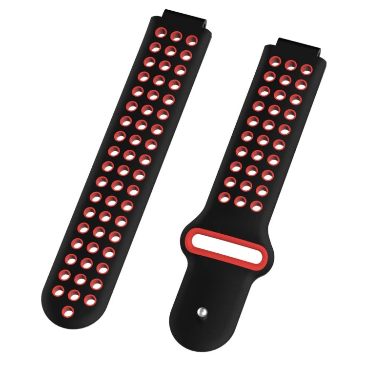 Double Colour Silicone Sport Watch Band for Garmin Forerunner 220 / Approach S5 / S20(Black Red) - Watch Bands by buy2fix | Online Shopping UK | buy2fix