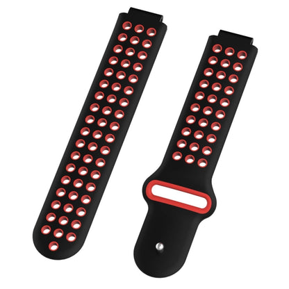 Double Colour Silicone Sport Watch Band for Garmin Forerunner 220 / Approach S5 / S20(Black Red) - Watch Bands by buy2fix | Online Shopping UK | buy2fix
