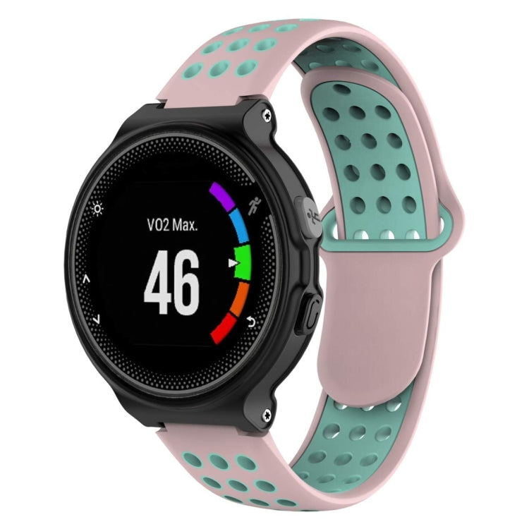 Double Colour Silicone Sport Watch Band for Garmin Forerunner 220 / Approach S5 / S20(Mint Green + Light Pink) - Watch Bands by buy2fix | Online Shopping UK | buy2fix