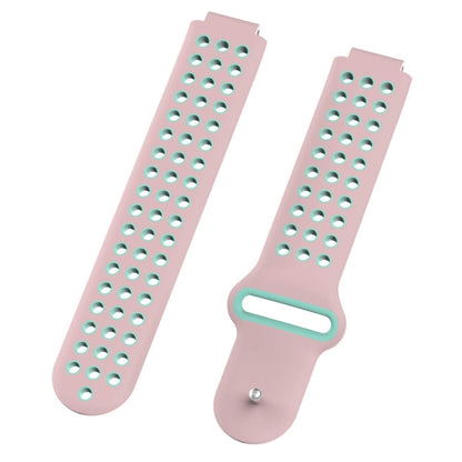 Double Colour Silicone Sport Watch Band for Garmin Forerunner 220 / Approach S5 / S20(Mint Green + Light Pink) - Watch Bands by buy2fix | Online Shopping UK | buy2fix