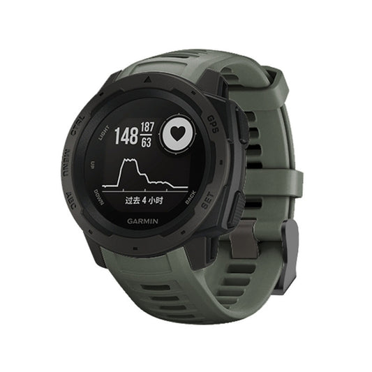 Silicone Watch Band for Garmin Instinct 22mm, Host not Included(Army Green) - Watch Bands by buy2fix | Online Shopping UK | buy2fix