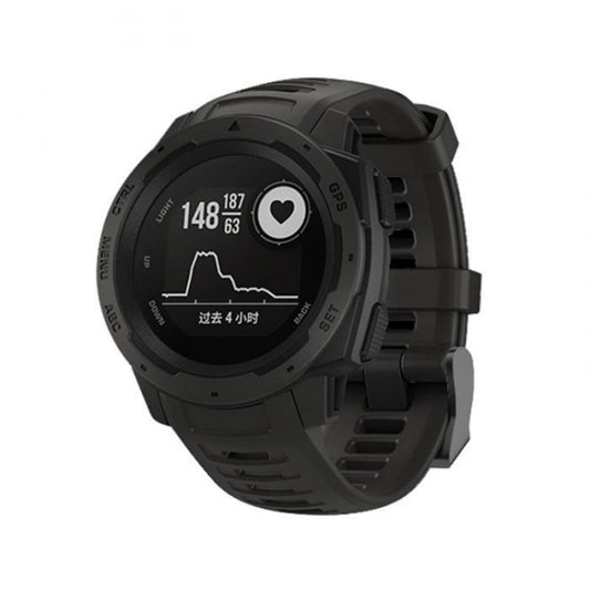 Silicone Watch Band for Garmin Instinct 22mm, Host not Included(Black) - Watch Bands by buy2fix | Online Shopping UK | buy2fix