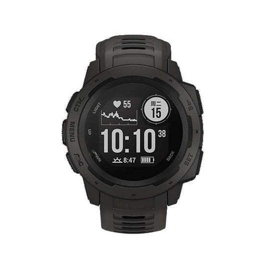 Silicone Watch Band for Garmin Instinct 22mm, Host not Included(Black) - Watch Bands by buy2fix | Online Shopping UK | buy2fix