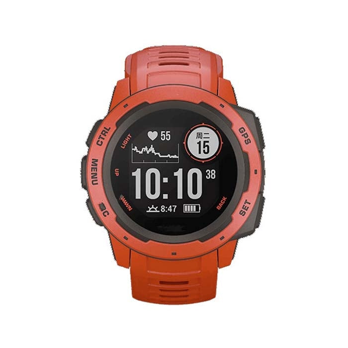Silicone Watch Band for Garmin Instinct 22mm, Host not Included(Coral Red) - Watch Bands by buy2fix | Online Shopping UK | buy2fix