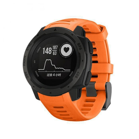 Silicone Watch Band for Garmin Instinct 22mm, Host not Included(Orange) - Watch Bands by buy2fix | Online Shopping UK | buy2fix