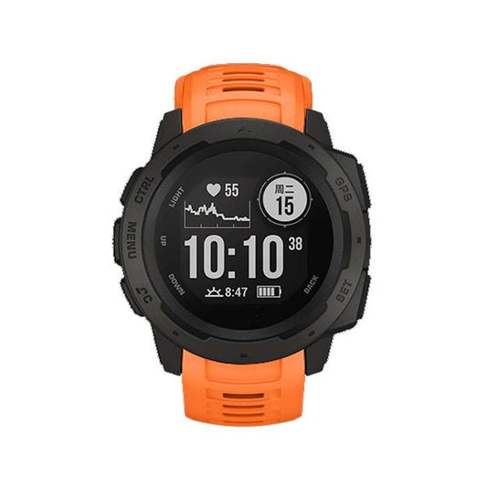 Silicone Watch Band for Garmin Instinct 22mm, Host not Included(Orange) - Watch Bands by buy2fix | Online Shopping UK | buy2fix