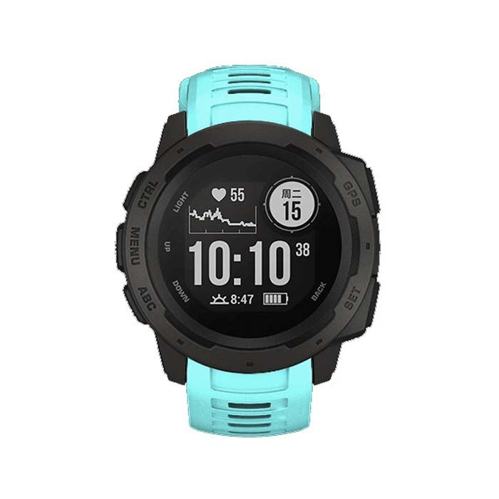 Silicone Watch Band for Garmin Instinct 22mm, Host not Included(Mint Green) - Watch Bands by buy2fix | Online Shopping UK | buy2fix