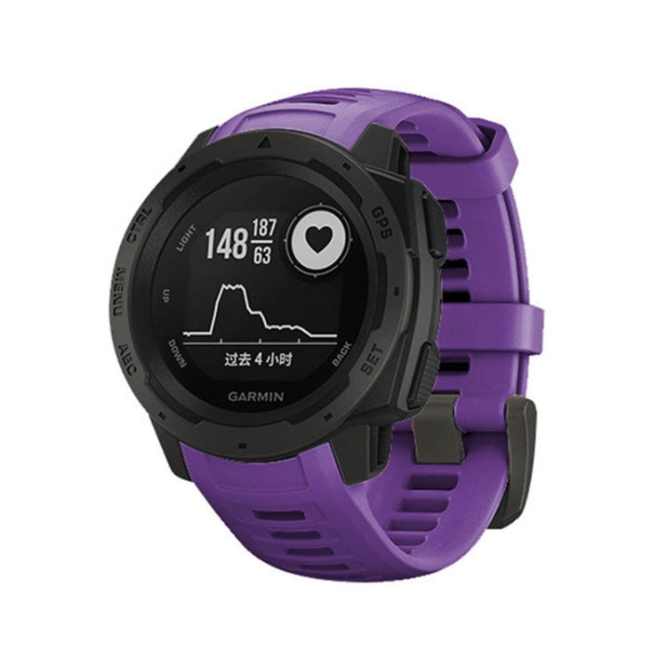 Silicone Watch Band for Garmin Instinct 22mm, Host not Included(Purple) - Watch Bands by buy2fix | Online Shopping UK | buy2fix