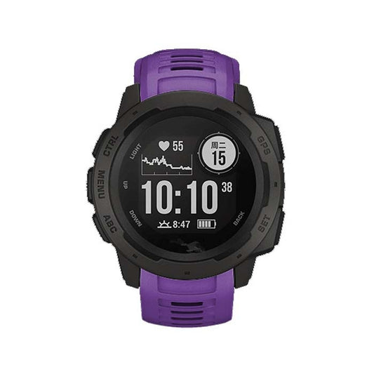 Silicone Watch Band for Garmin Instinct 22mm, Host not Included(Purple) - Watch Bands by buy2fix | Online Shopping UK | buy2fix