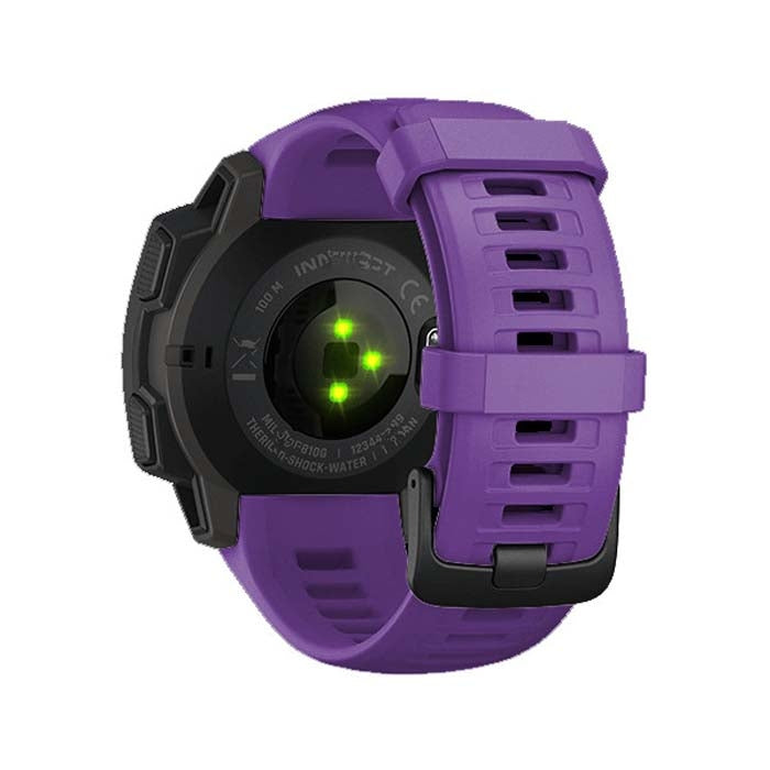Silicone Watch Band for Garmin Instinct 22mm, Host not Included(Purple) - Watch Bands by buy2fix | Online Shopping UK | buy2fix