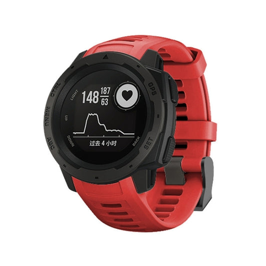 Silicone Watch Band for Garmin Instinct 22mm, Host not Included(Red) - Watch Bands by buy2fix | Online Shopping UK | buy2fix