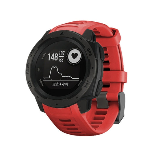 Bracelet de montre en silicone pour Garmin Instinct 22 mm, hôte non inclus (rouge)