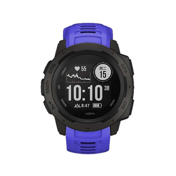 Silicone Watch Band for Garmin Instinct 22mm, Host not Included(Sapphire Blue) - Watch Bands by buy2fix | Online Shopping UK | buy2fix