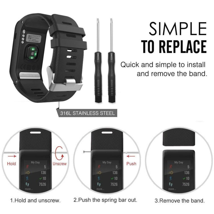 Silicone Sport Watch Band for Garmin Vivoactive HR(Tiffany Blue) - Watch Bands by buy2fix | Online Shopping UK | buy2fix