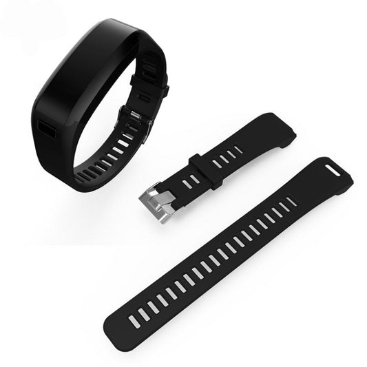 Silicone Sport Watch Band for Garmin Vivosmart HR(Black) - Watch Bands by buy2fix | Online Shopping UK | buy2fix