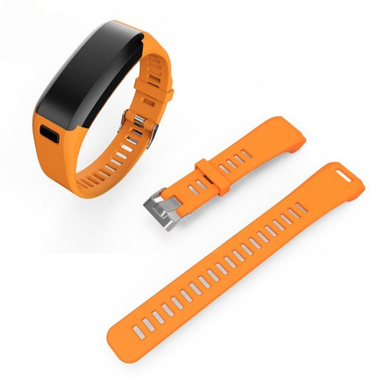 Silicone Sport Watch Band for Garmin Vivosmart HR(Orange) - Watch Bands by buy2fix | Online Shopping UK | buy2fix