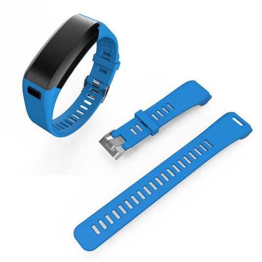 Silicone Sport Watch Band for Garmin Vivosmart HR(Blue) - Watch Bands by buy2fix | Online Shopping UK | buy2fix