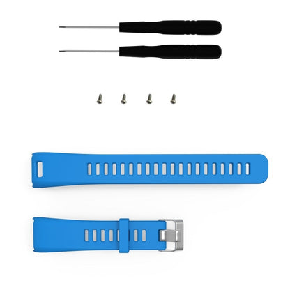 Silicone Sport Watch Band for Garmin Vivosmart HR(Blue) - Watch Bands by buy2fix | Online Shopping UK | buy2fix