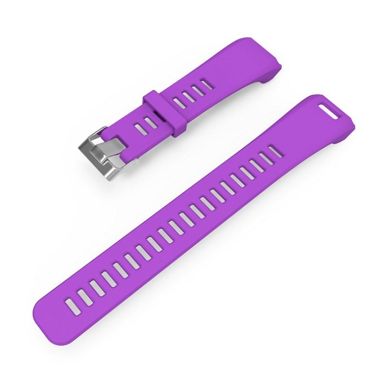 Silicone Sport Watch Band for Garmin Vivosmart HR(Purple) - Watch Bands by buy2fix | Online Shopping UK | buy2fix