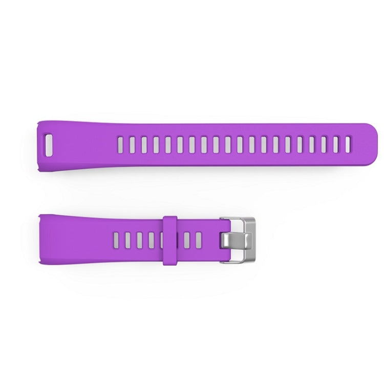 Silicone Sport Watch Band for Garmin Vivosmart HR(Purple) - Watch Bands by buy2fix | Online Shopping UK | buy2fix