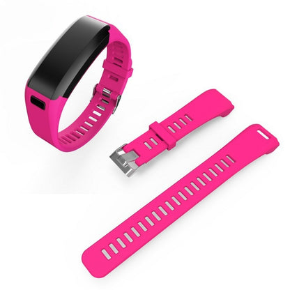 Silicone Sport Watch Band for Garmin Vivosmart HR (Rose Red) - Watch Bands by buy2fix | Online Shopping UK | buy2fix