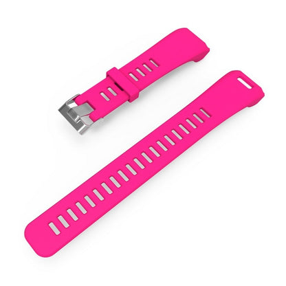Silicone Sport Watch Band for Garmin Vivosmart HR (Rose Red) - Watch Bands by buy2fix | Online Shopping UK | buy2fix
