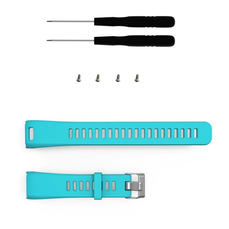 Silicone Sport Watch Band for Garmin Vivosmart HR (Sky Blue) - Watch Bands by buy2fix | Online Shopping UK | buy2fix